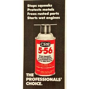 CRC 5-56 Engine Lubricant "The Professionals' Choice." Vintage Print Ad 1983